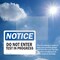 Signmission Do Not Enter Test In Progress OSHA Notice Sign, Plastic, 14in W x 10in L, 2PK OS-2PACK-NS-P-1014-L-11225 - alternate 4